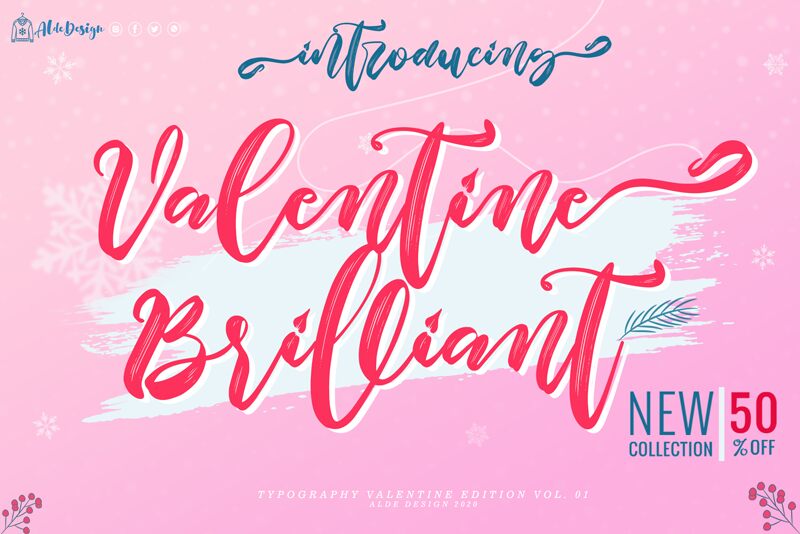 Valentine Brilliant Schriftart