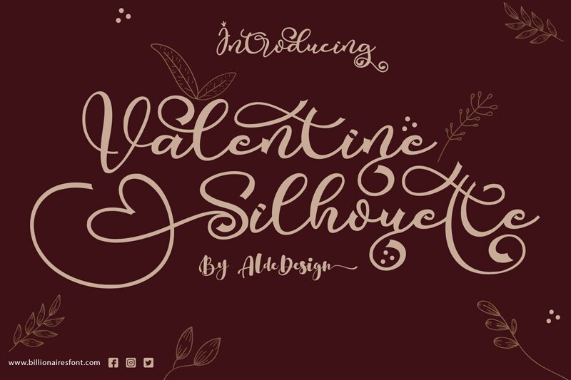 Valentine Silhouette Schriftart