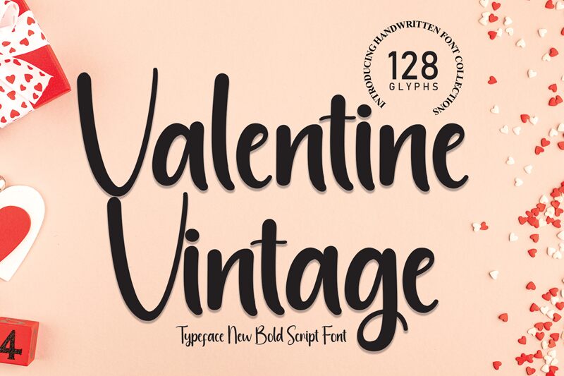 Valentine Vintage Schriftart