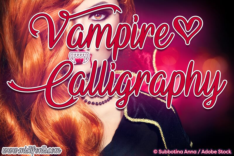Vampire Calligraphy Czcionka