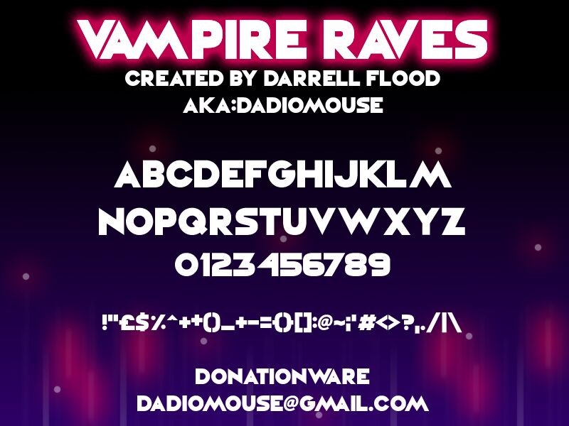 Vampire Raves Czcionka
