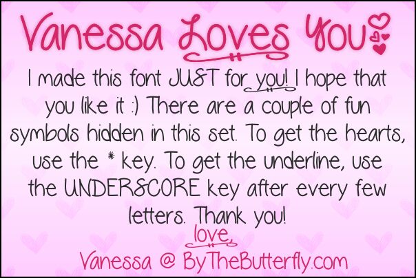 VanessaLovesYou Carattere