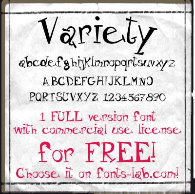 Variety_free-version Czcionka