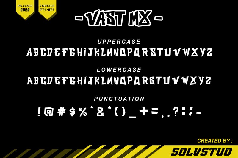 VAST MX Schriftart