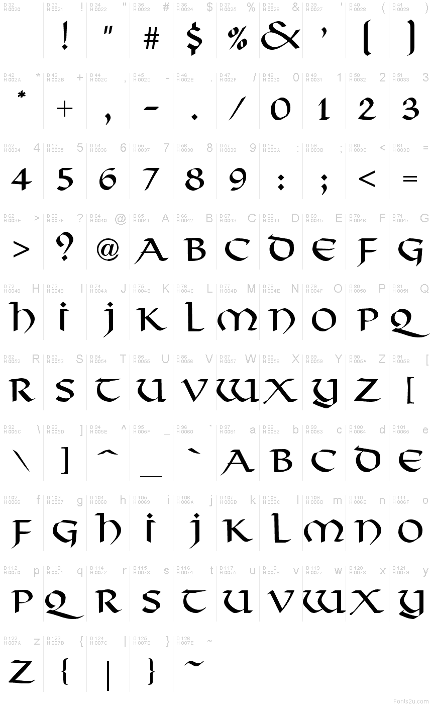 Valhalla Normal font | Fonts2u.com