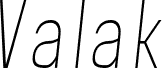 Valak Extra Condensed Italic