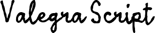 Valegra Script carattere