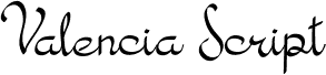 معاينة خط Valencia Script