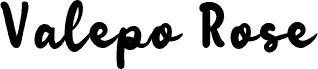 Pré-visualização da fonte Valepo Rose