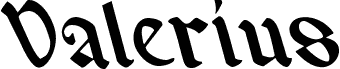 Preview of the Valerius Leftalic font