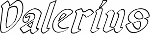 Preview of the Valerius Outline Italic font