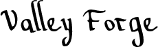 Preview of the Valley Forge Leftalic font