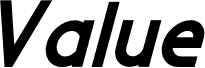 Aperçu de la police VALUE Bold Italic