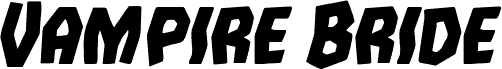 Ukážka písma Vampire Bride Bold Italic