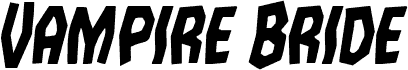 Ukážka písma Vampire Bride Condensed Italic