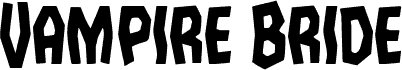 Ukážka písma Vampire Bride Condensed