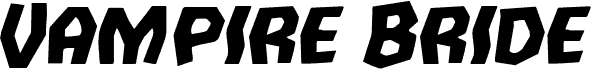 Ukážka písma Vampire Bride Expanded Italic