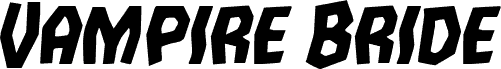 Ukážka písma Vampire Bride Italic