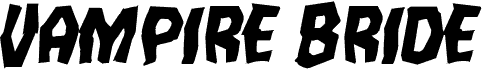 Ukážka písma Vampire Bride Ruined Italic