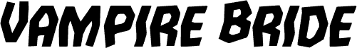 Ukážka písma Vampire Bride Staggered Italic
