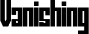 Vanishing Condensed Regular písmo