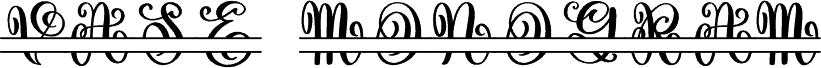 Preview of the Vase Monogram font