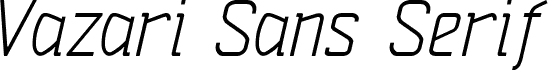 Vazari Sans Serif Italic