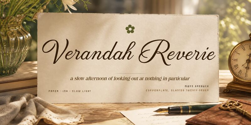 Verandah Reverie PERSONAL USE PERSONAL USE ONLY — Prezentace písma