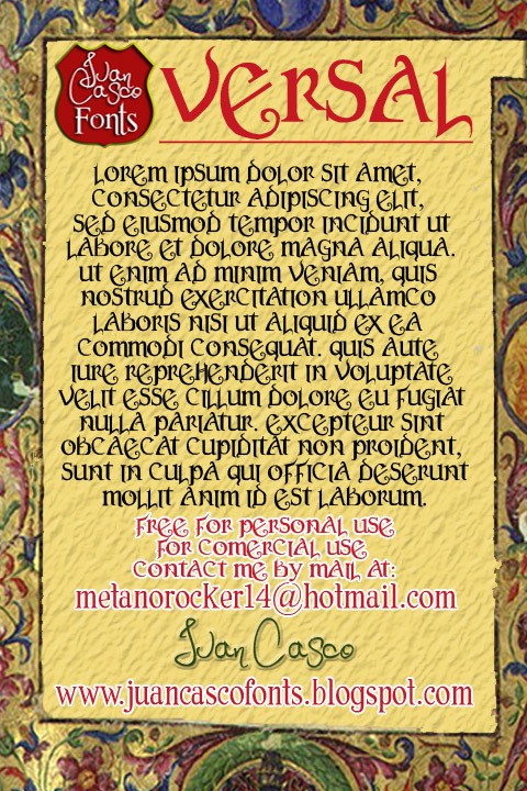 Versal Carattere
