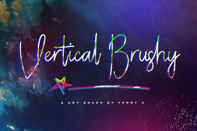 Vertical Brushy Schriftart