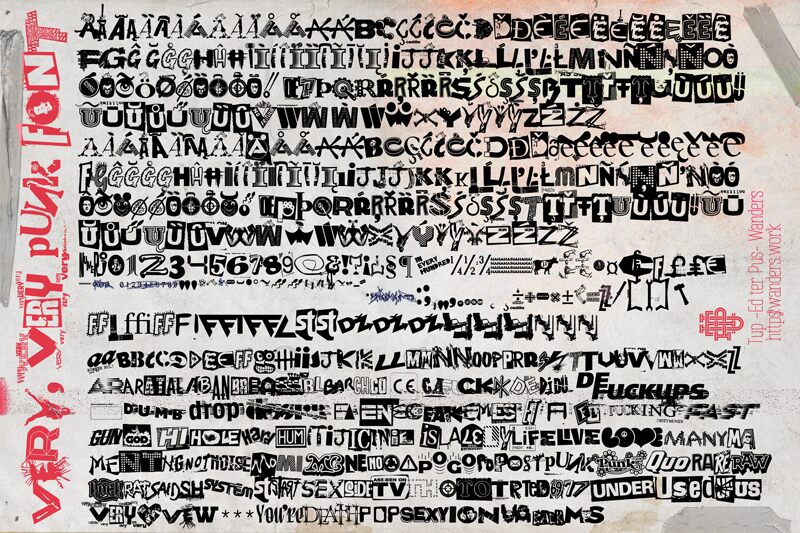 Very very punk font Schriftart
