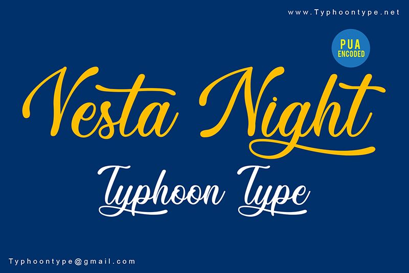 Vesta Night Druh písma