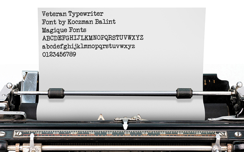 Veteran Typewriter Carattere