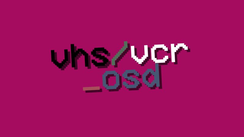 vhs/vcr osd フォント