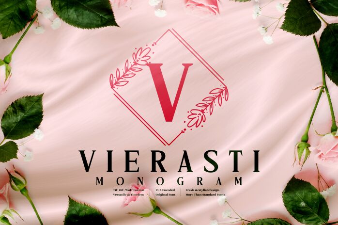 Vierasti Monogram Schriftart