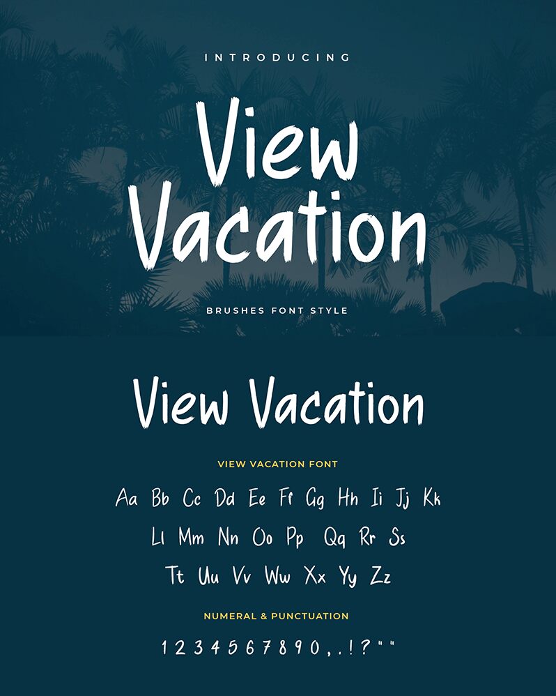 View Vacation 字体