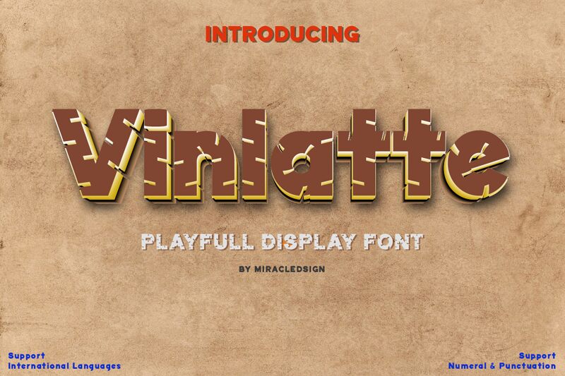 Vinlatte Schriftart