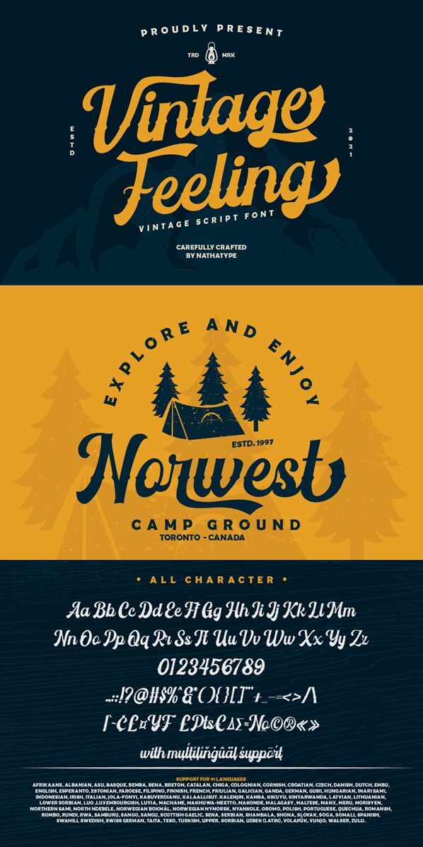 Vintage Feeling Czcionka