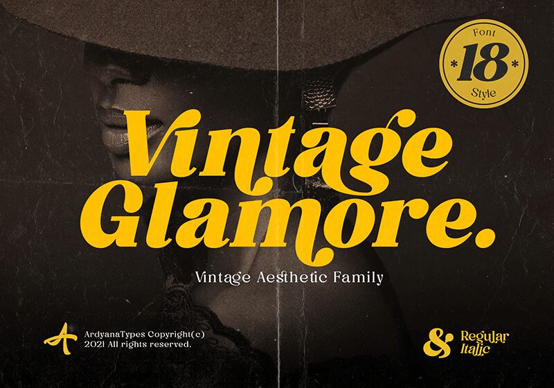 Vintage Glamore Schriftart