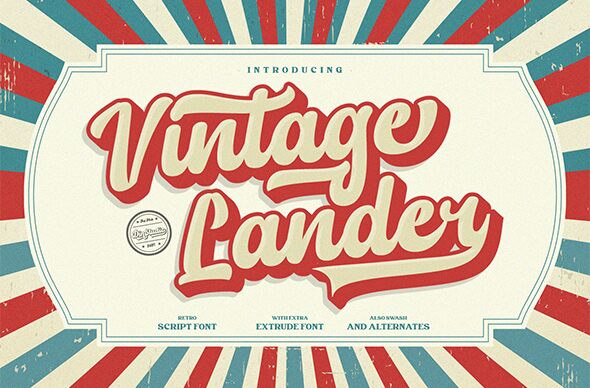 Vintage Lander personal use font | Fonts2u.com