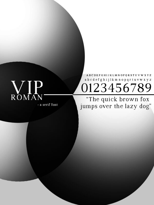 VIP Roman Czcionka