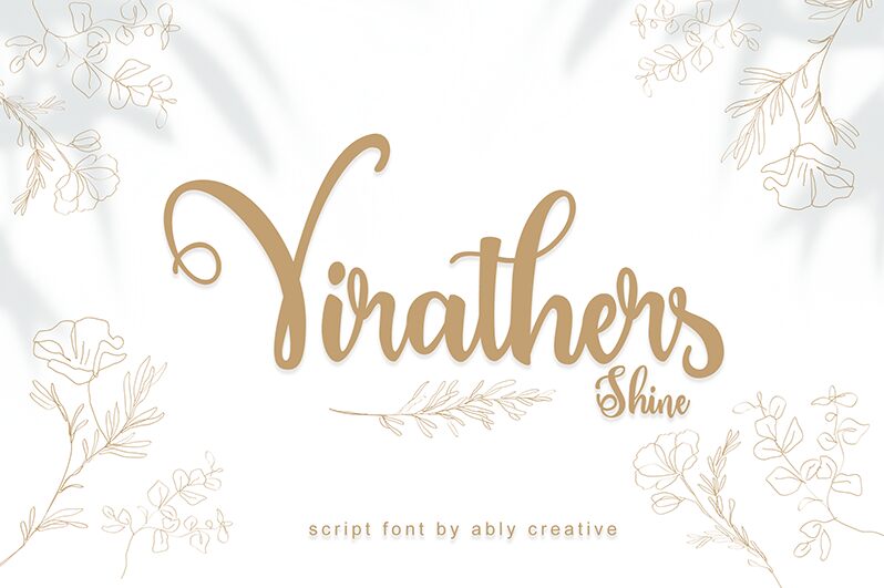 Virathers shine Schriftart