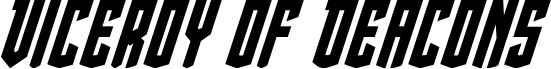Ukážka písma Viceroy of Deacons Bold Italic