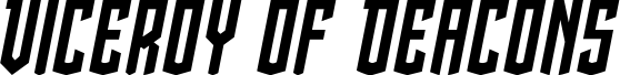 Ukážka písma Viceroy of Deacons Semi-Italic