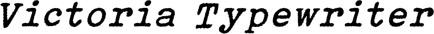 Victoria Typewriter Italic