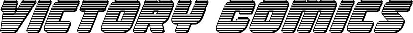 Anteprima del carattere Victory Comics Chrome Italic