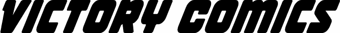 Anteprima del carattere Victory Comics Condensed Italic
