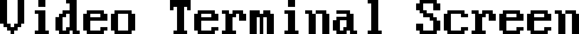 Anteprima del carattere Video Terminal Screen