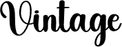 Preview of the Vintage font