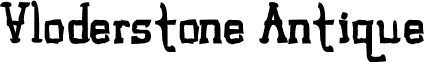 Preview of the Vloderstone Antique font